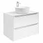 Мебель для ванной с накладной раковиной Roca Inspira 80 белый глянец