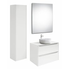 Мебель для ванной с накладной раковиной Roca Inspira 80 белый глянец