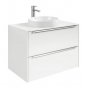 Мебель для ванной со встроенной раковиной Roca Inspira 80 белый глянец