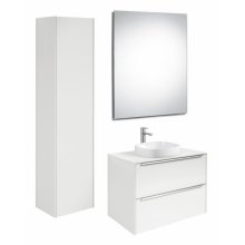 Мебель для ванной со встроенной раковиной Roca Inspira 80 белый глянец