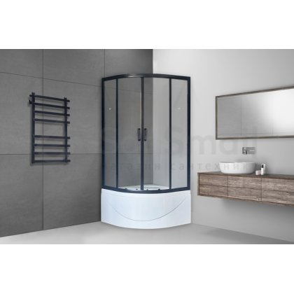 Душевой уголок Royal Bath RB100BK-T-BL 100x100