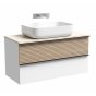 Мебель для ванной со столешницей Sancos Delta 100 DL100W+TT100A2+CN5004