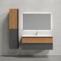 Мебель для ванной Sancos Delta 120 дуб/графит с 1 отверстием