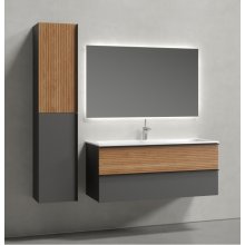 Мебель для ванной Sancos Delta 120 дуб/графит с 1 отверстием