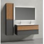 Мебель для ванной Sancos Delta 120 дуб/графит с 2 отверстиями