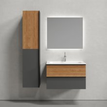 Мебель для ванной Sancos Delta 80 дуб/графит