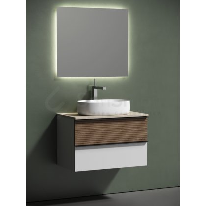 Мебель для ванной со столешницей Sancos Delta 80 DL80W+TT80A2X+CN5023
