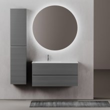 Мебель для ванной Sancos Folk 100 темно-серая левая