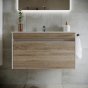 Мебель для ванной Sancos Smart 90 дуб бардолино/белая