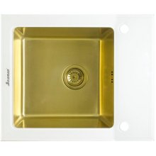 Мойка кухонная Seaman Eco Glass SMG-610W-Gold.B