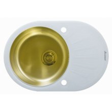 Мойка кухонная Seaman Eco Glass SMG-730W-Gold.B