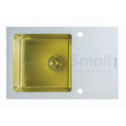Мойка кухонная Seaman Eco Glass SMG-780W-Gold.B