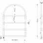 Полотенцесушитель электрический Secado Римини 2 Trenza 500x800 бронза