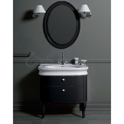 Мебель для ванной Simas Lante с раковиной LA11 черный глянцевый
