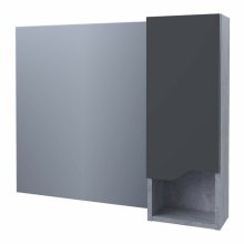 Зеркало со шкафчиком Stella Polar Абигель 100 серый/цемент