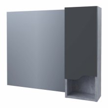 Зеркало со шкафчиком Stella Polar Абигель 80 серый/цемент