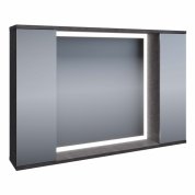 Зеркало со шкафчиком Stella Polar Дэрри 100 бетон/...
