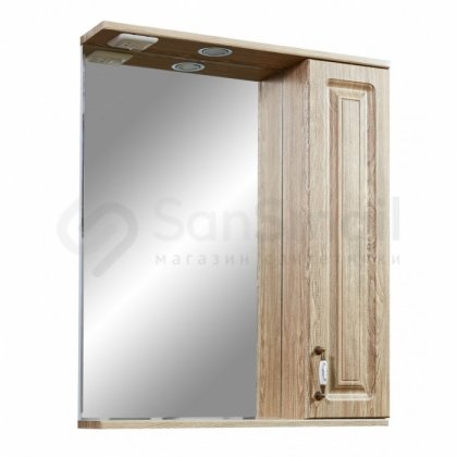 Зеркало со шкафчиком Stella Polar Кармела 65/С карпатская ель