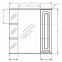 Зеркало со шкафчиком Stella Polar Кармела 75/С ольха белая