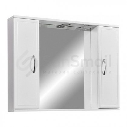 Зеркало со шкафчиком Stella Polar Концепт 85/С белый