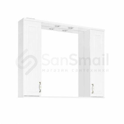 Зеркало со шкафчиком Style Line Олеандр-2 100/C белое