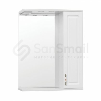 Зеркало со шкафчиком Style Line Олеандр-2 65/C белое