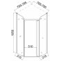 Душевой уголок Taliente TA-08083-1CP 80x80