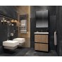 Мебель для ванной Velvex Klaufs 60.2Y подвесная черная-шатанэ