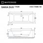Ванна Whitecross Savia Duo Relax 170x80 белая