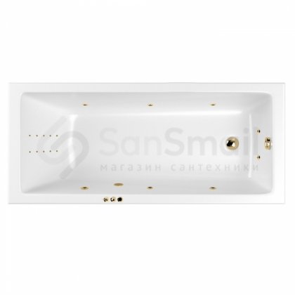 Ванна Whitecross Wave Smart Nano 170x75 золото